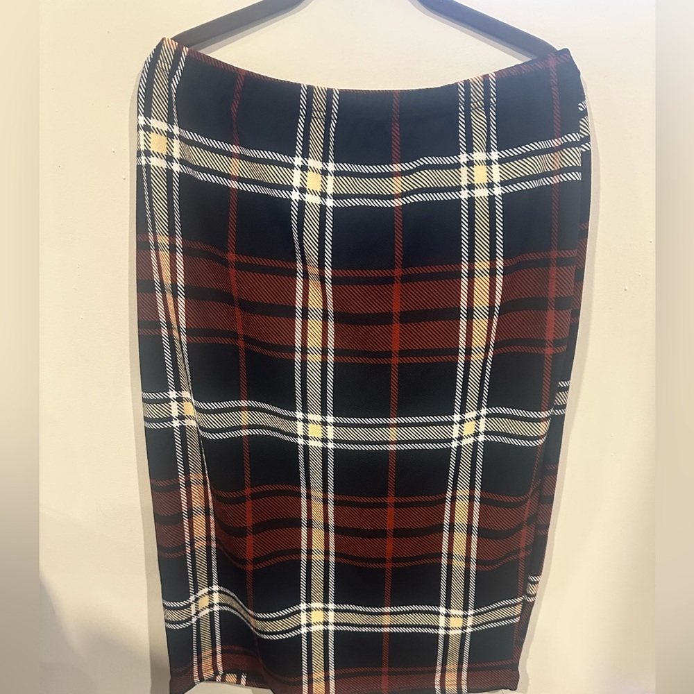 SHEIN Plaid Pencil Skirt - Black, Red, White, Yellow